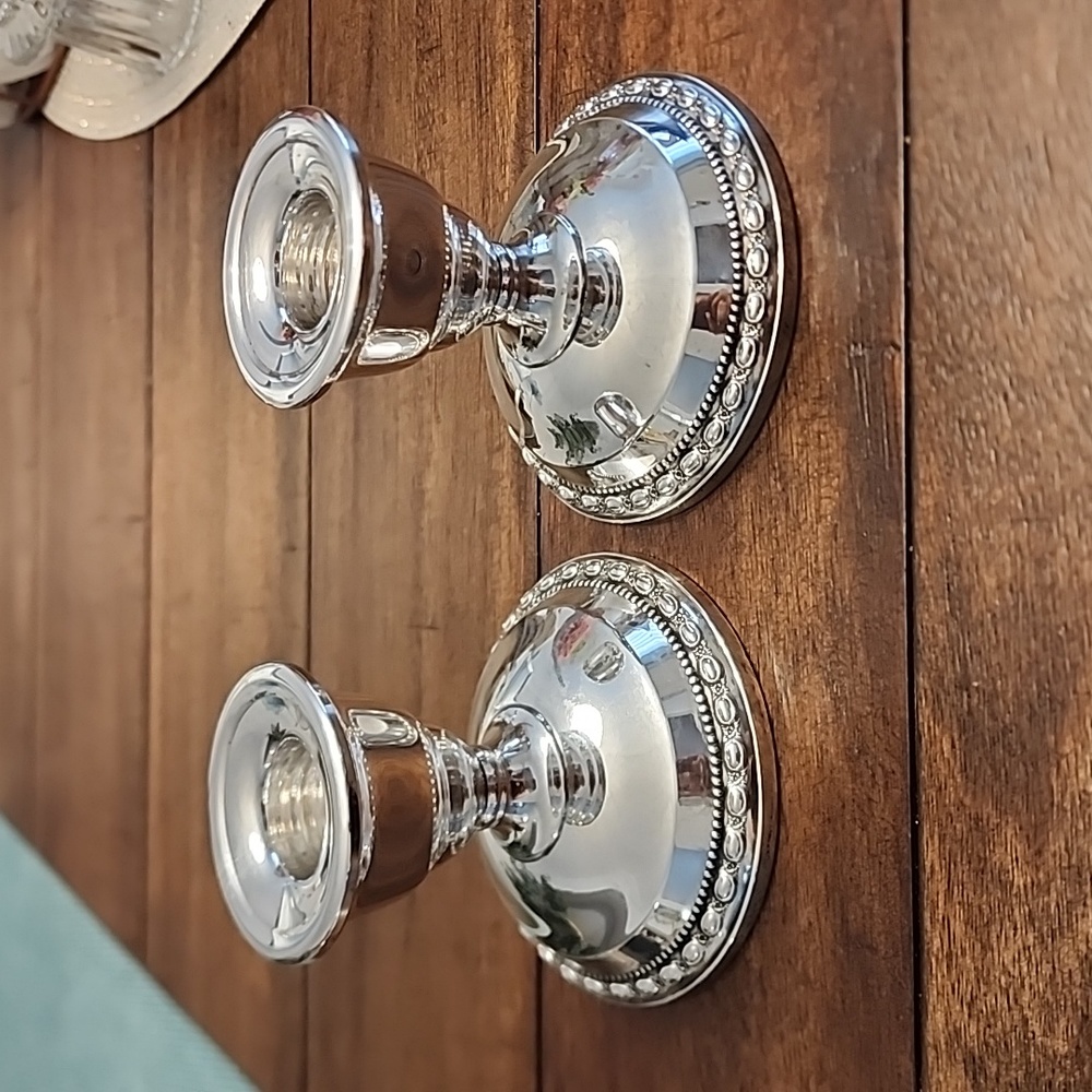 Vintage sterling silver candle sticks